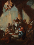 Study for The Presentation of Christ in the Temple for Saint Ulrich, Vienna by Franz Anton Maulbertsch (Austrian, 1724–1796) - Classic Art canvas print