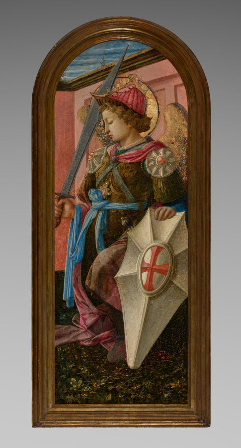 Panel from a Triptych The Archangel Michael by Fra Filippo Lippi (Italian, c. 1406–1469) - Classic Art canvas print