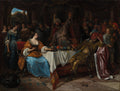 Esther, Ahasuerus, and Haman by Jan Steen (Dutch, 1626–1679) - Classic Art canvas print