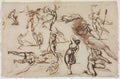 Sheet of Sketches verso by Théodore Géricault (French, 1791–1824) - Classic Art canvas print
