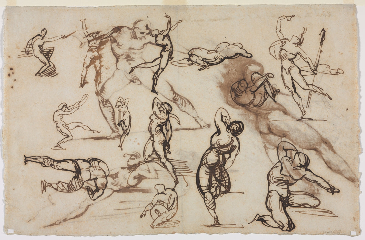 Sheet of Sketches verso by Théodore Géricault (French, 1791–1824) - Classic Art canvas print