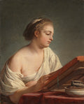 Woman Reading by Nicolas-Bernard Lépicié (French, 1735–1784) - Classic Art canvas print