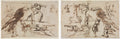 Sheet of Sketches recto and verso by Théodore Géricault (French, 1791–1824) - Classic Art canvas print