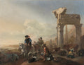 Hunters Near Ruins by Jan Baptist Weenix (Dutch, 1621–1660) - Classic Art canvas print