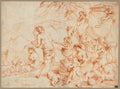 Bacchanal Before a Herm by Giovanni Benedetto Castiglione (Italian, 1609–1664) - Classic Art canvas print