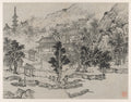 Distant View of Tiger Hill from the Canal Mooring, from Twelve Views of Tiger Hill, Suzhou by Shen Zhou (Chinese, 1427–1509) - Classic Art canvas print