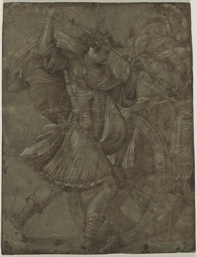 Man in Armor beside a Chariot by Francesco Salviati (Italian, 1510–1563) - Classic Art canvas print