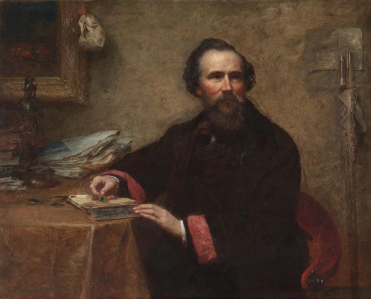 Portrait of Genio C. Scott by Eastman Johnson (American, 1824–1906) - Classic Art canvas print