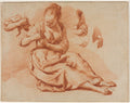 Seated Woman Searching for Fleas by Adriaen van de Velde (Dutch, 1636–1672) - Classic Art canvas print