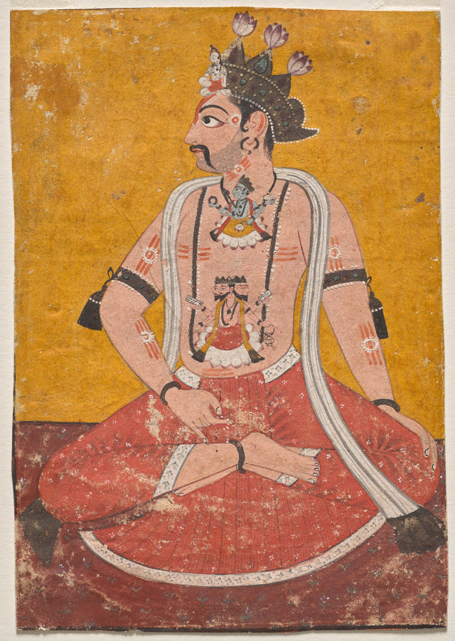 Man Dhata in Yogi Position by  - Classic Art canvas print