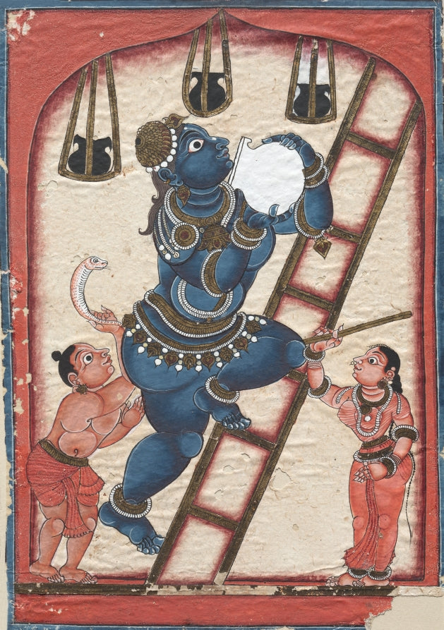 Krishna Stealing Curds by  - Classic Art canvas print