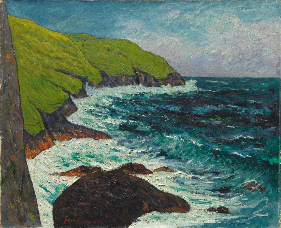 The Cliffs at Beg-ar-Fry, Saint-Jean-du-Doigt by Maxime Maufra (French, 1861–1918) - Classic Art canvas print