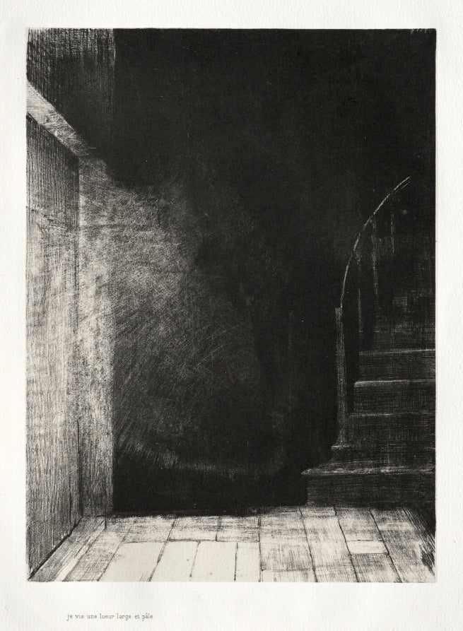 I Saw a Flash of Light, Large and Pale by Odilon Redon (French, 1840–1916) - Symbolist canvas print