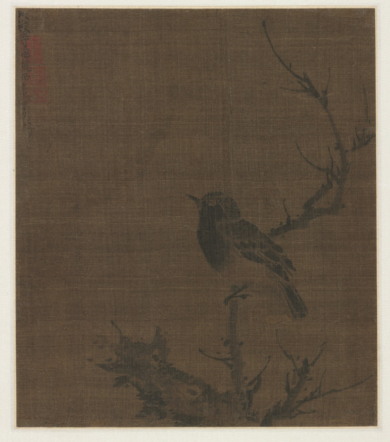 Sleeping Bird on a Prunus Branch by Bian Wenjin (Chinese, about 1354–1428) - Classic Art canvas print