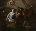 Adoration of the Shepherds by Bernardo Cavallino (Italian, 1616–1656) - Classic Art canvas print