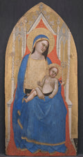 Madonna and Child Enthroned by Master of San Lucchese (Italian, c. 1335–1380) - Classic Art canvas print