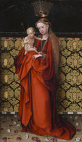 The Virgin Crowned by Angels by Stefan Lochner (German, 1400-c. 1452) - Classic Art canvas print