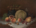 Still Life with Cantaloupe by William Mason Brown (American, 1828–1898) - Classic Art canvas print
