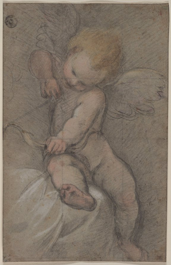 Cupid Drawing His Bow by Federico Barocci (Italian, 1528–1612) - Classic Art canvas print