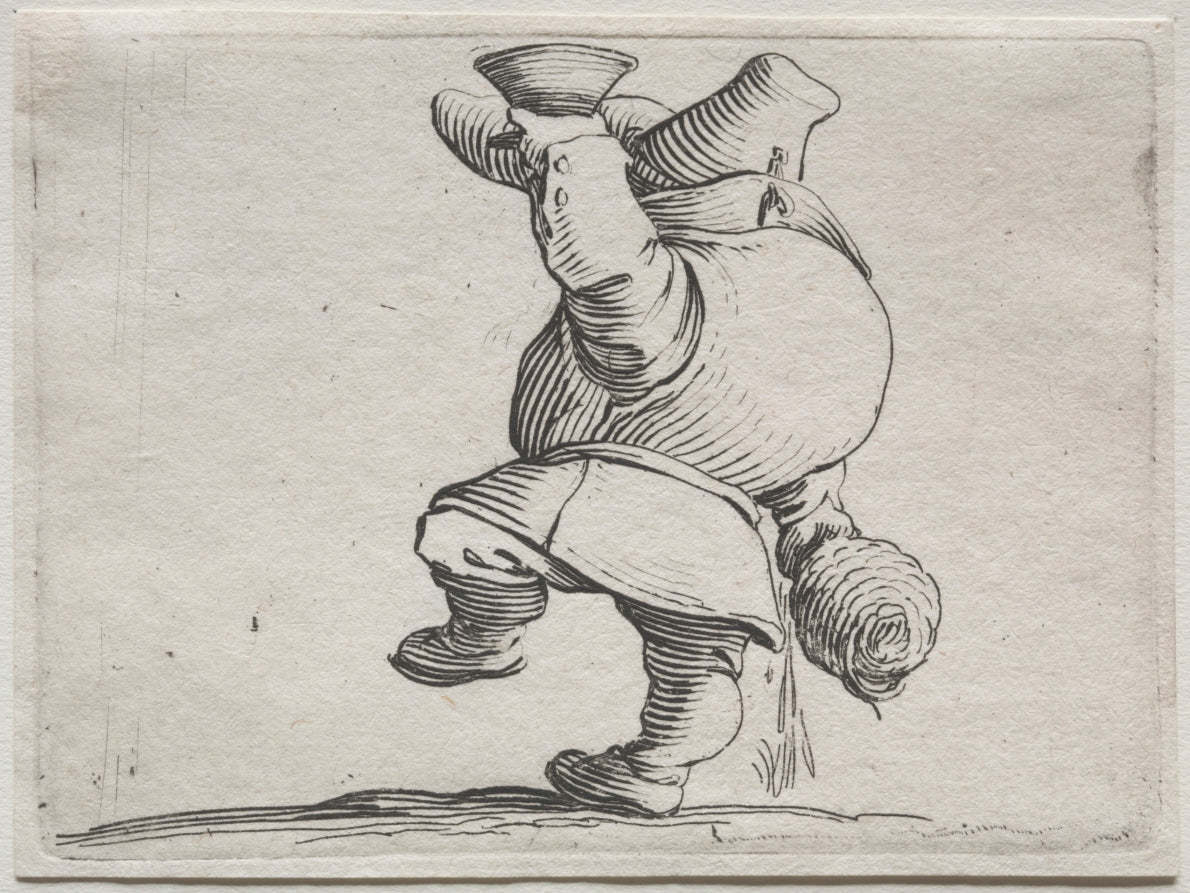 Drinker Seen From Behind by Jacques Callot (French, 1592–1635) - Classic Art canvas print