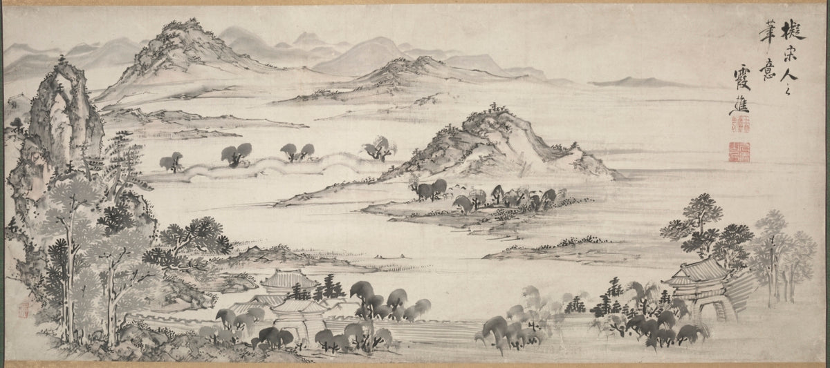 West Lake by Ike Taiga (Japanese, 1723–1776) - Classic Art canvas print