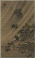 River Village in a Rainstorm by Lu Wenying (Chinese) - Classic Art canvas print