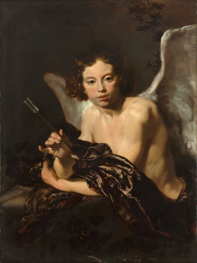 Cupid Amor by Johann Liss (German, c. 1597–1631) - Classic Art canvas print