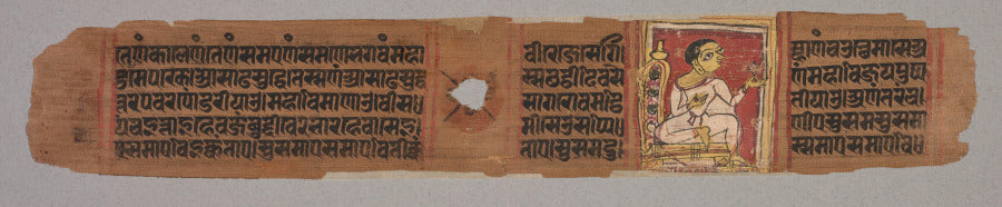 Monk Holding a Flower Folio 2 recto, from a Kalpa-sutra and Story of Kalakacharya by  - Classic Art canvas print