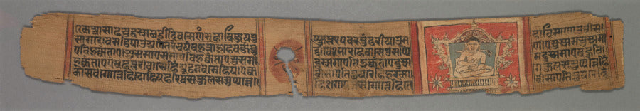 The Monk Gautama, Enthroned Folio 2 recto, from a Kalpa-sutra and Story of Kalakacharya of Devachandra by  - Classic Art canvas print