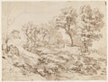 La Serpentara near Olevano by Friedrich Preller (German, 1804–1878) - Romantic canvas print