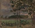 Field with Young Trees in the Foreground by Piet Mondrian (Dutch, 1872–1944) - Abstract canvas print