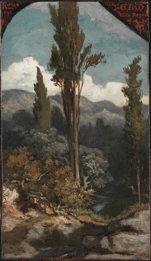 Three Trees Italy by Elihu Vedder (American, 1836–1923) - Classic Art canvas print
