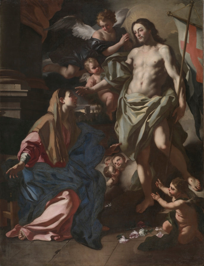 The Risen Christ Appearing to the Virgin by Francesco Solimena (Italian, 1657–1747) - Classic Art canvas print