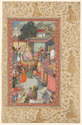 Circumcision ceremony for Akbars sons, painting 126 from an Akbar-nama Book of Akbar of Abul Fazl Indian, 15511602 by Dharam Das (Indian, active c. 1580–1605) - Classic Art canvas print