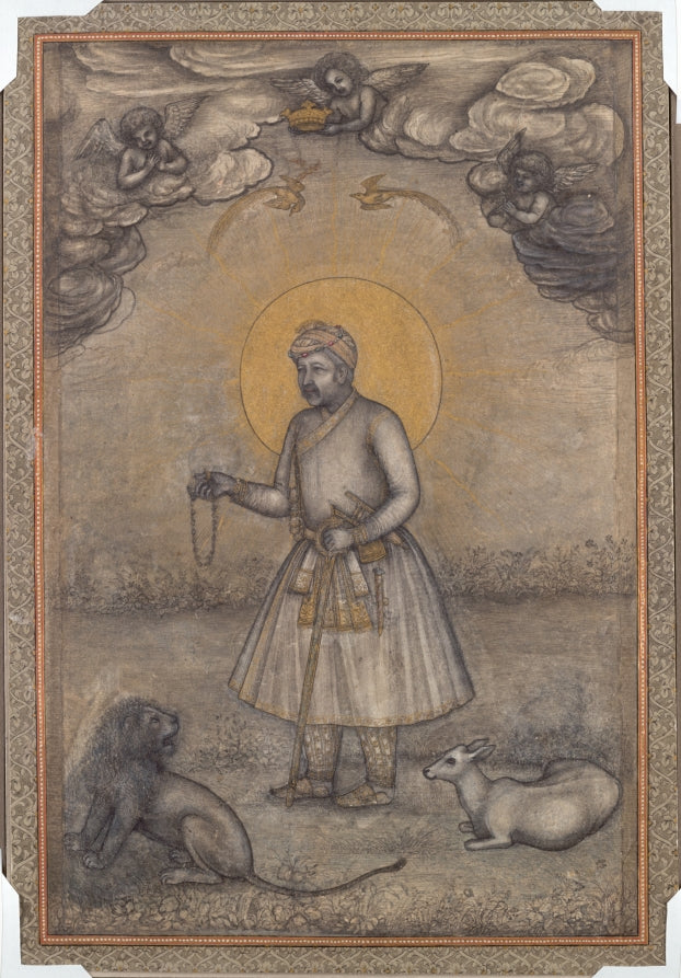 Portrait of the Aged Akbar by Govardhan (Indian, active c.1596–1645) - Classic Art canvas print