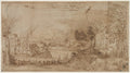 River Landscape with Boats by Annibale Carracci (Italian, c. 1560–1609) - Classic Art canvas print