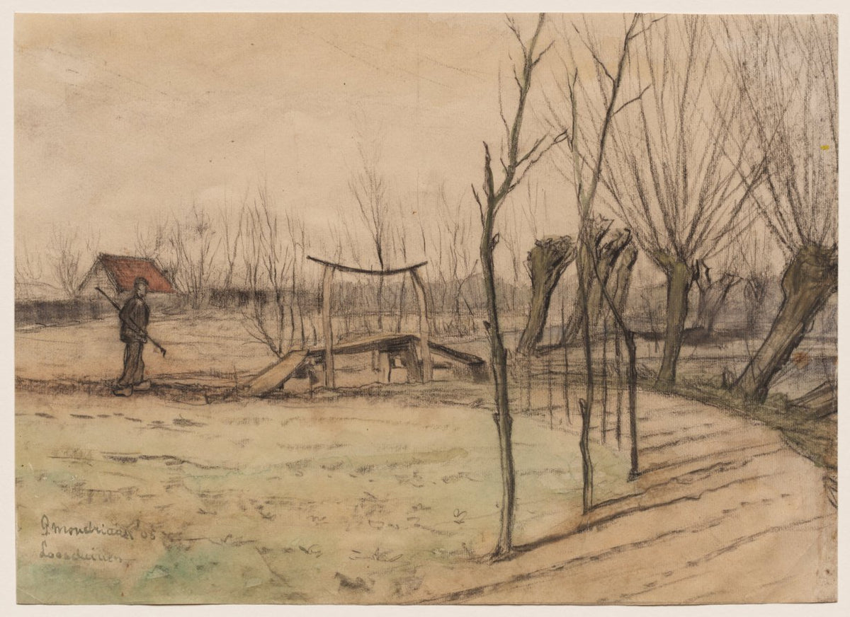 Landscape at Loosduinen by Piet Mondrian (Dutch, 1872–1944) - Abstract canvas print