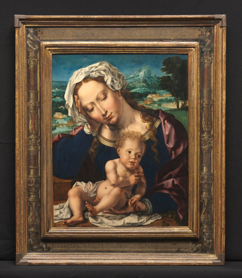 Virgin and Child in a Landscape by Jan Gossaert (Flemish, c. 1475/78–1532) - Classic Art canvas print