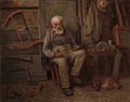 A Builder of Boats by John George Brown (American, born England, 1831–1913) - Classic Art canvas print