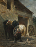 Blacksmiths by Émile Jacque (French, 1848–1912) - Classic Art canvas print