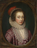 Portrait of a Woman, possibly Elizabeth Boothby by Cornelis Jonson (called Jonson van Ceulen) (British, 1593–1661) - Classic Art canvas print