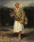 Count Demetrius de Palatiano in Suliot Costume by Eugène Delacroix (French, 1798–1863) - Romantic canvas print