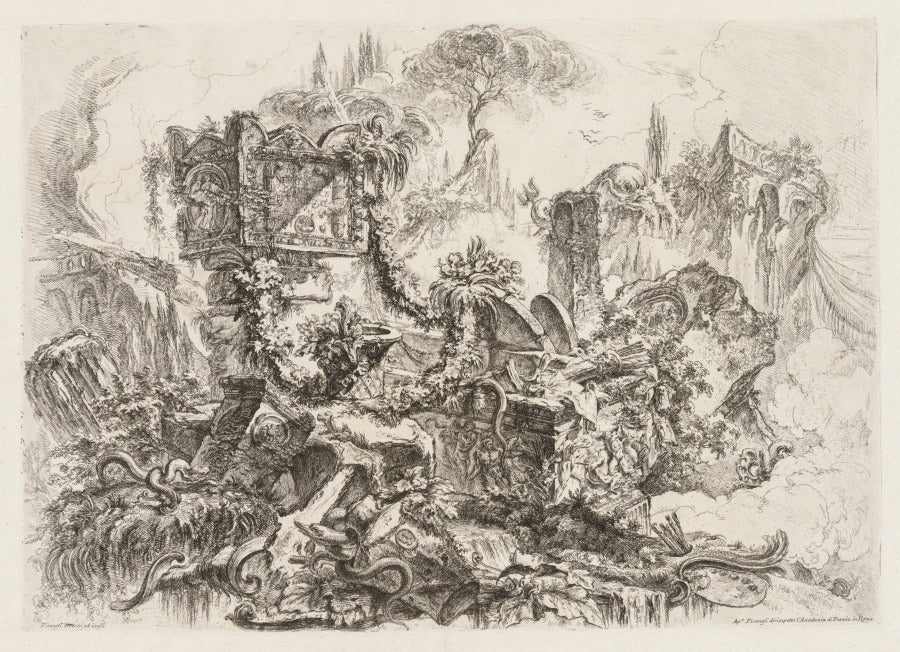 The Tomb of Nero by Giovanni Battista Piranesi (Italian, 1720–1778) - Classic Art canvas print