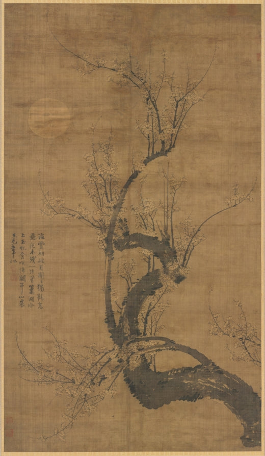 A Prunus in the Moonlight by Wang Mian (Chinese, 1287–1359) - Classic Art canvas print