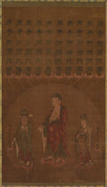 Buddha Amitbha with Two Attending Bodhisattvas by  - Classic Art canvas print