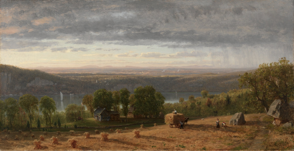 Landscape with Haywain by Worthington Whittredge (American, 1820–1910) - Classic Art canvas print