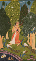 Gaudi Ragini, page from a Ragamala series by  - Classic Art canvas print