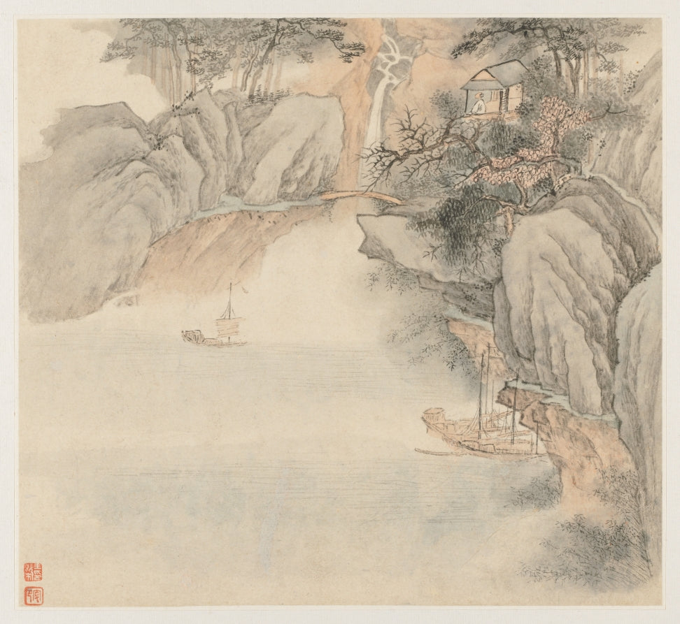 Album of Landscapes Leaf 4 by Wang Gai (Chinese, active c. 1677–1705) - Classic Art canvas print