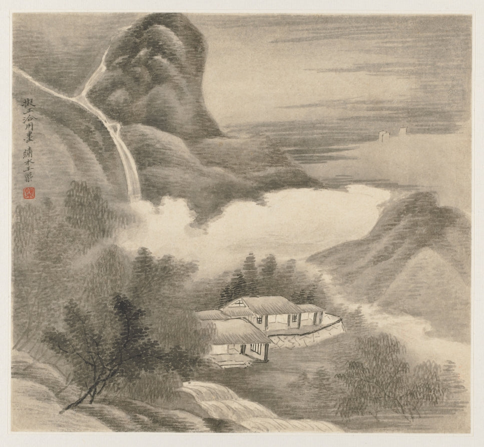 Album of Landscapes Leaf 5 by Wang Gai (Chinese, active c. 1677–1705) - Classic Art canvas print
