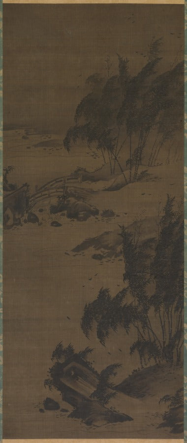 Bamboo in Wind by Genga (Japanese) - Classic Art canvas print